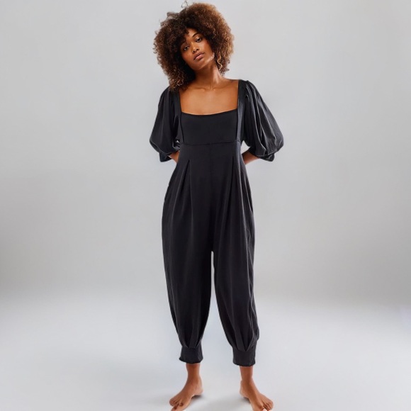 FREE PEOPLE Lotta Love black romper jumpsuit|XS - Picture 3 of 8